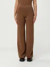 Max Mara Women 'nigeria' Brown Pants With Elastic Waist And Wide Leg In Wool Woman In Brown