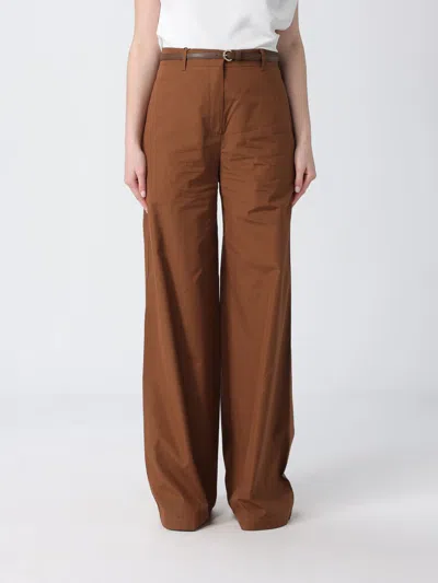 Max Mara Pants Woman  Studio In Brown