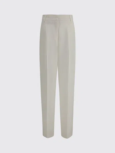 Max Mara Linen Trousers In Gray