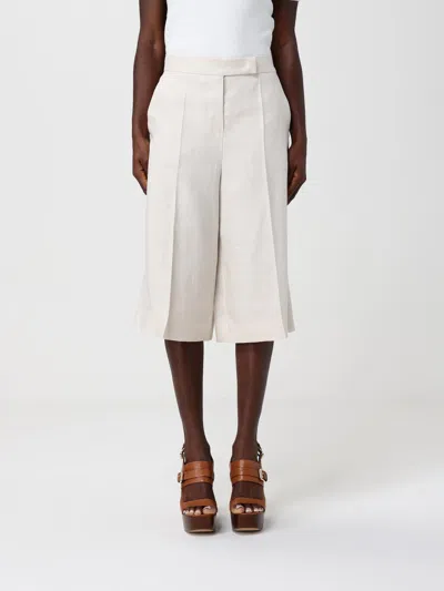 MAX MARA MAX MARA SHORTS WOMAN COLOR CREAM