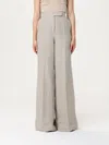 Max Mara Pants Woman Natural In Gray