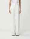 Max Mara Pants Woman White In Yellow