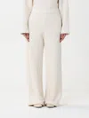 Max Mara Pants Woman Yellow Cream In Cream