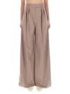 Max Mara High Waist Wide Leg Trousers Zulia In Neutral