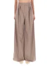 Max Mara High Waist Wide Leg Trousers Zulia In Brown