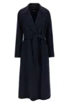 Max Mara Long-sleeved Coat In Blue