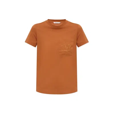 Max Mara "papaya" T-shirt In Brown