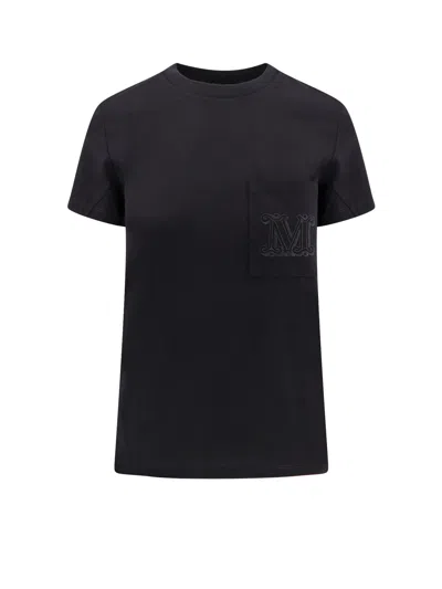 Max Mara Papaia Cotton T-shirt In Black