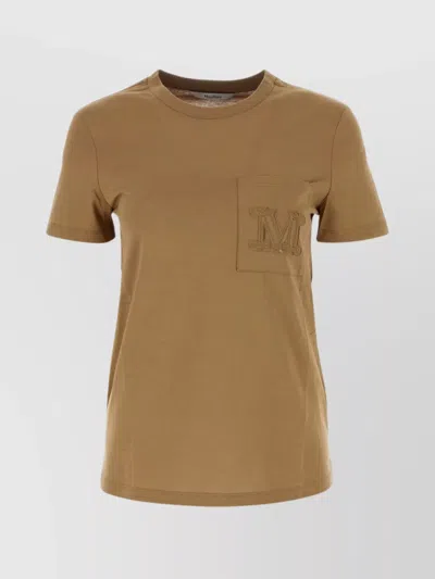 Max Mara Cotton Jersey T-shirt In Nude & Neutrals
