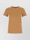 Max Mara Papaia Cotton T-shirt Embroidered Detail In Brown