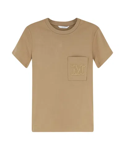 Max Mara Papaia Cotton T-shirt In Multi