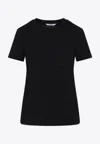 Max Mara Papaia Logo Cotton T-shirt In Black