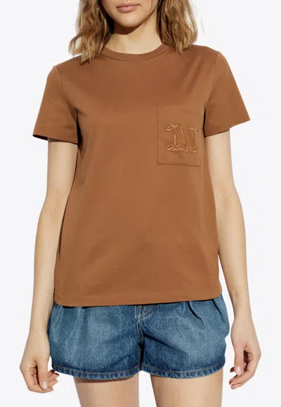 MAX MARA PAPAIA EMBROIDERED LOGO T-SHIRT