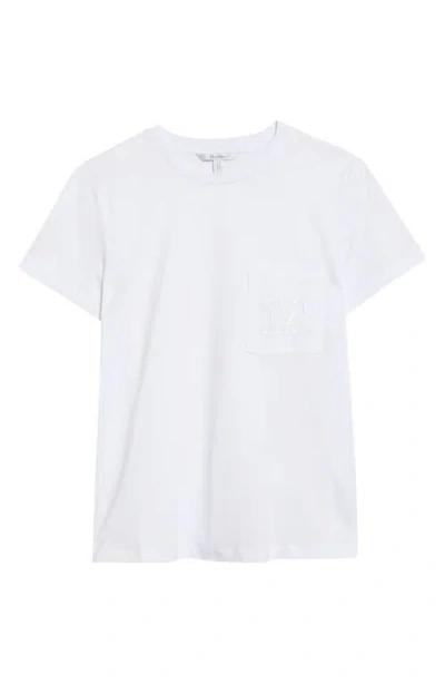 Max Mara Papaia Logo Embroidered Cotton T-shirt