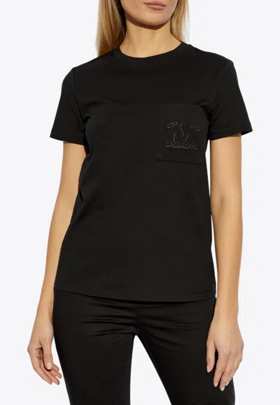 MAX MARA PAPAIA LOGO EMBROIDERED T-SHIRT