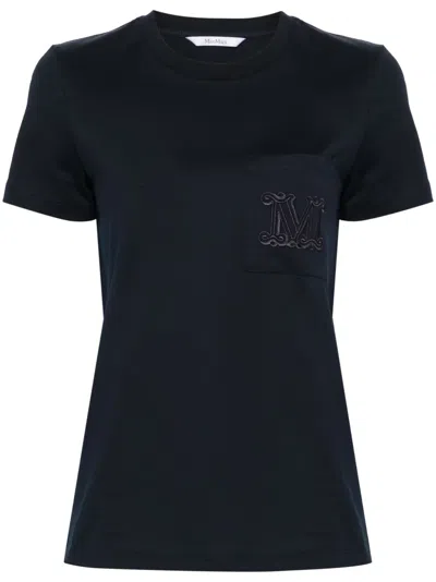 MAX MARA PAPAIA LOGO-EMBROIDERED T-SHIRT