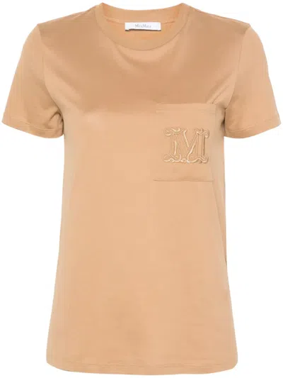 Max Mara "papaya" T-shirt In Brown
