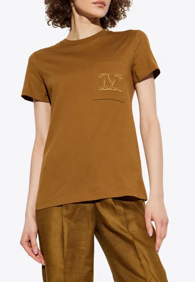 MAX MARA PAPAIA MONOGRAM CREWNECK T-SHIRT