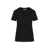 Max Mara Papaia Logo Cotton T-shirt In Black