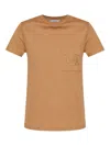 Max Mara Camel-coloured T-shirt In Cotton Women In Brown