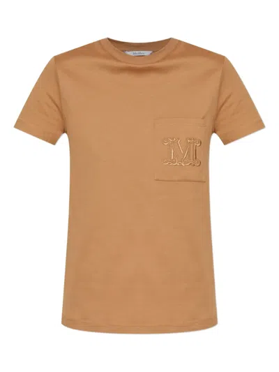 Max Mara Papaia T-shirt In Brown