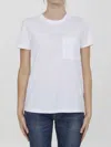 Max Mara Short-sleeved T-shirt In Bianco Ottico