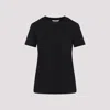 Max Mara Papaia Logo Cotton T-shirt In Black