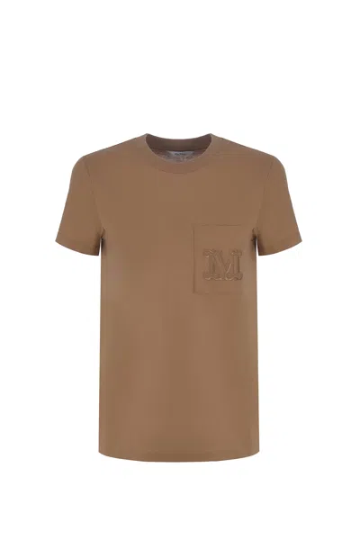 Max Mara "papaya" T-shirt In Brown