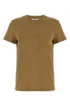 Max Mara Embroidered-logo Patch-pocket T-shirt In Brown