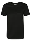 Max Mara Papaia Logo Cotton T-shirt In Nero