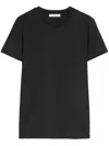 Max Mara Papaia Logo Cotton T-shirt In Black