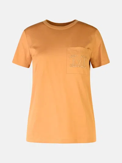 Max Mara 'papaya' Beige Cotton T-shirt