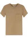 Max Mara Papaia Cotton T-shirt In Brown