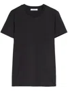 Max Mara Papaia Logo Cotton T-shirt In Black