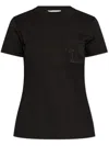 Max Mara Short-sleeved T-shirt With Embroidered Logo In Black