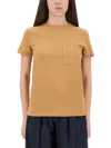 Max Mara Camel-coloured T-shirt In Cotton In Orange