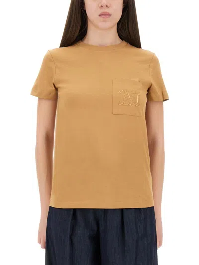 Max Mara "papaya" T-shirt In Brown