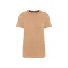 Max Mara Clay-coloured Cotton T-shirt With Logo In Beige