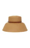 Max Mara Paper Yarn Lampshade Hat In Brown
