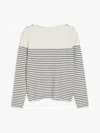 Max Mara Striped Viscose Sweater In White