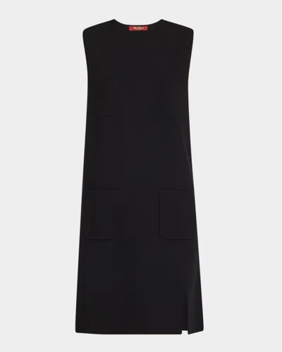 Max Mara Parata Sleeveless Knit Dress In Black