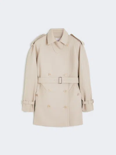 Max Mara Pardessus Court En Coton In Brown