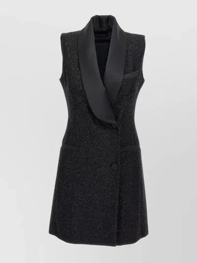 MAX MARA PARISIAN CHIC GLITTER SATIN DRESS