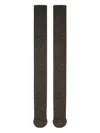 Max Mara Parisian Ribbed Metallic Socks In Green