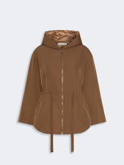 Max Mara Parka Rembourrée Réversible En Radzmir Et Toile Déperlante In Brown