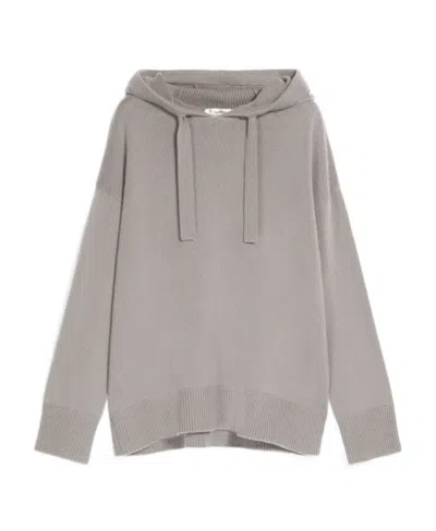 Max Mara Parma Hooded Sweater In Gray