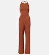 Max Mara Parsec Halterneck Beach Jumpsuit In Brown