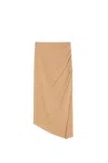 Max Mara Passo Midi Skirt In Camel