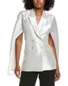 Max Mara Pasta Silk-blend Blazer In Metallic