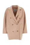 Max Mara Pastel Pink Wool Blend Rebus Coat In Cipria